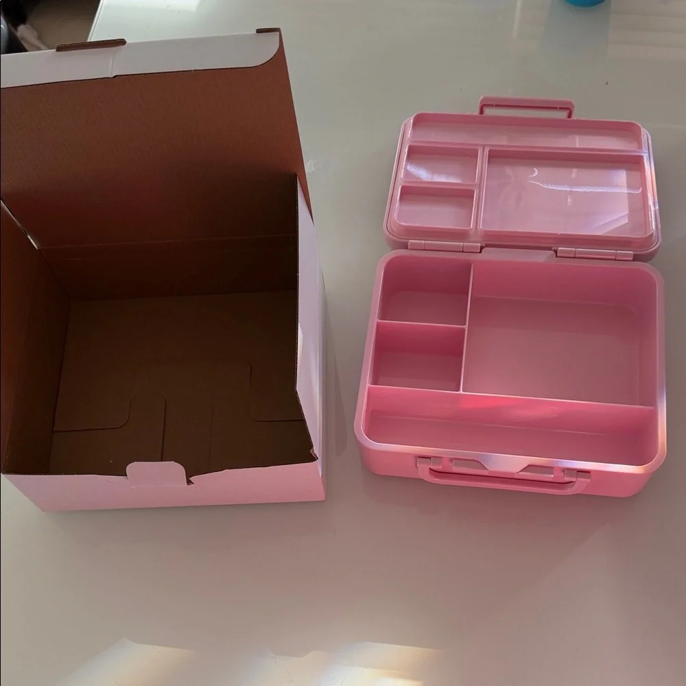 Pottery barn kids pink bento lunch box Storage Organizer Box